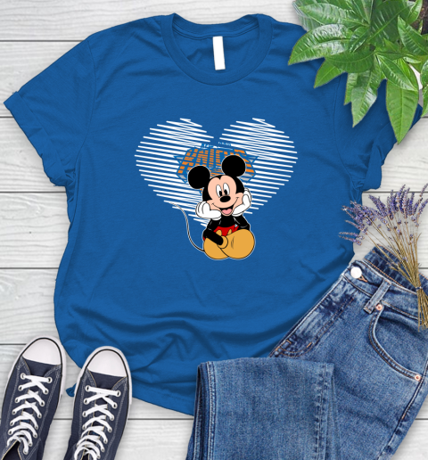NBA New York Knicks The Heart Mickey Mouse Disney Basketball Women's T-Shirt 12