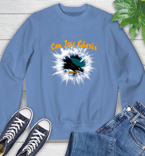 San Jose Sharks NHL Hockey Adoring Fan Rip Sports Sweatshirt 11