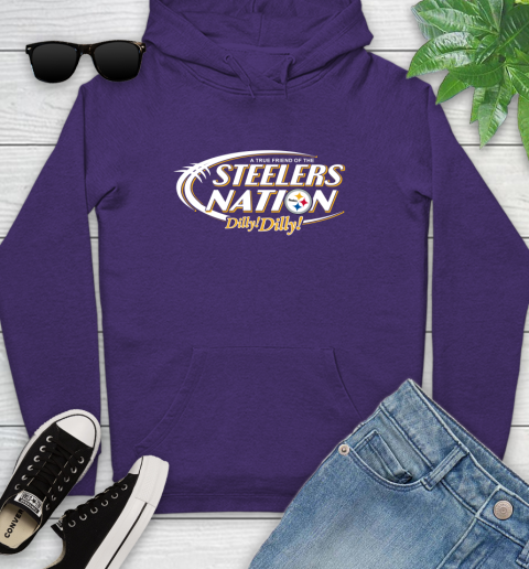 NFL A True Friend Of The Pittsburgh Steelers Dilly Dilly Football Sports Youth Hoodie 5