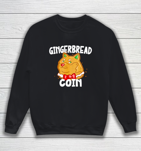 Xmas Dogecoin Crypto Christmas Gingerbread Coin Shiba Inu Sweatshirt 1
