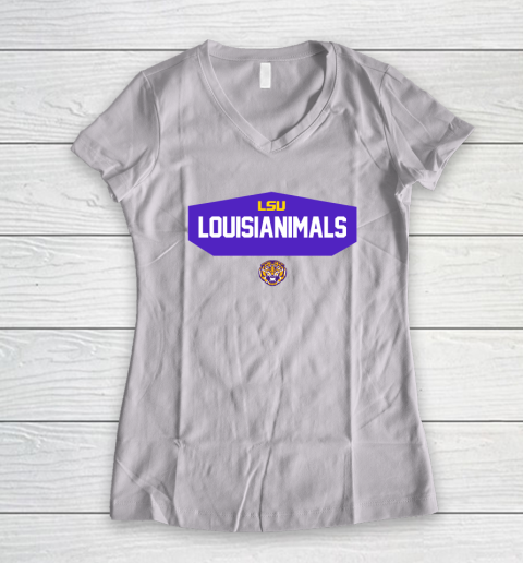 LSU Louisianimals Women's V-Neck T-Shirt