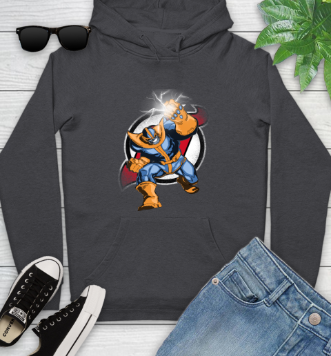New Jersey Devils NHL Hockey Thanos Avengers Infinity War Marvel Youth Hoodie 8
