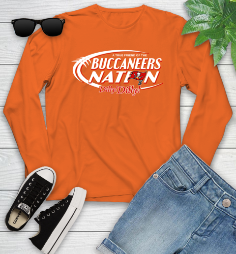 NFL A True Friend Of The Tampa Bay Buccaneers Dilly Dilly Football Sports Youth Long Sleeve 3