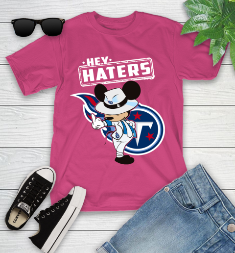 NFL Hey Haters Mickey Football Sports Tennessee Titans Youth T-Shirt 11