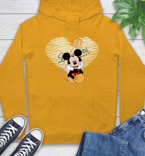 MLB Los Angeles Dodgers The Heart Mickey Mouse Disney Baseball T Shirt_000 Hoodie 2