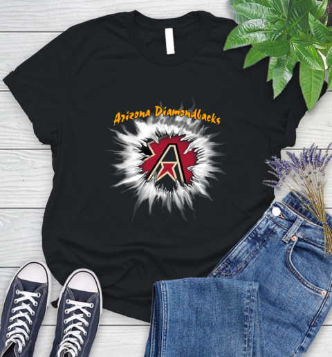 Arizona Diamondbacks MLB Baseball Adoring Fan Rip Sports Women's T-Shirt