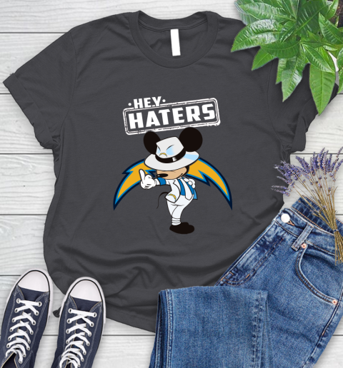 NFL Hey Haters Mickey Football Sports Los Angeles Chargers Women's T-Shirt 8