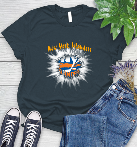 New York Islanders NHL Hockey Adoring Fan Rip Sports Women's T-Shirt 11