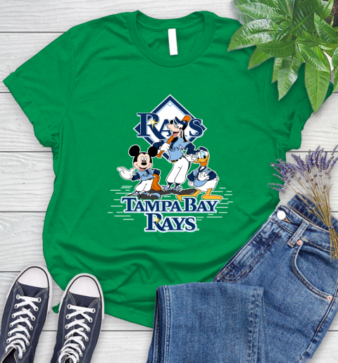 MLB Tampa Bay Rays Mickey Mouse Donald Duck Goofy Baseball T Shirt Women's T-Shirt 9