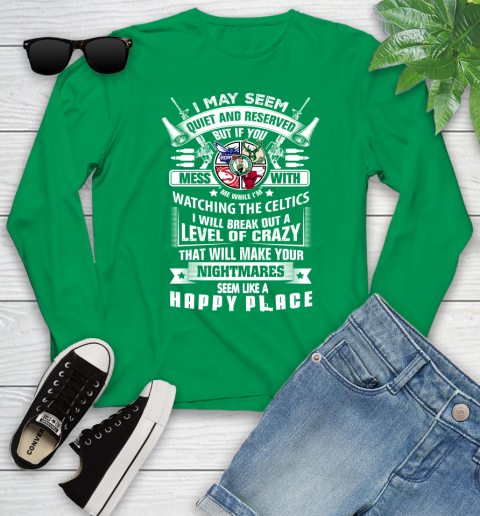 Boston Celtics NBA Basketball Don't Mess With Me While I'm Watching My Team Sports Youth Long Sleeve 8 Boston Celtics NBA Basketball Don't Mess With Me While I'm Watching My Team Sports Youth Long Sleeve - Image 8