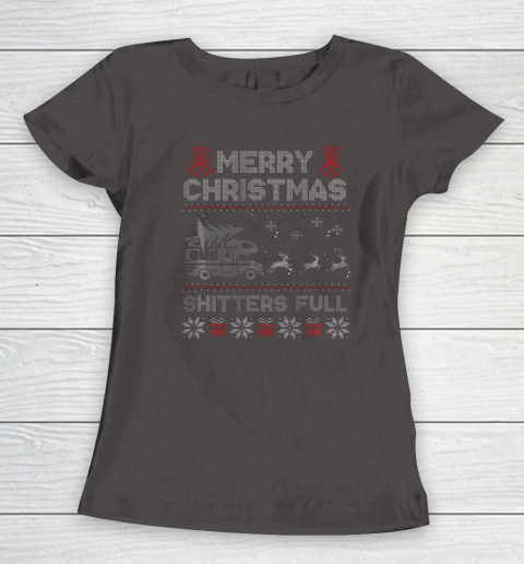 Merry Christmas Shitter Sweater Was Full Funny Xmas Pajama Women's T-Shirt 5