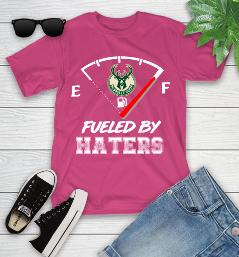 Milwaukee Bucks NBA Basketball Fueled By Haters Sports Youth T-Shirt - Image 12