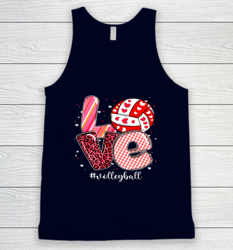 Funny Valentine Volleyball Player Sport Lovers Family Outfit Tank Top 2
