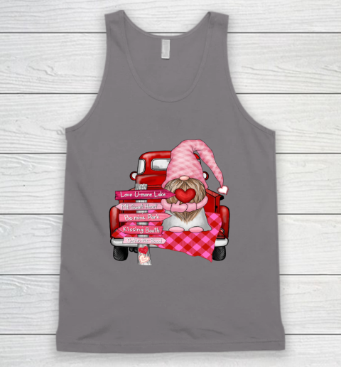 Valentine Vintage Red Truck Gnomes You And Me Valentines Day Tank Top 5