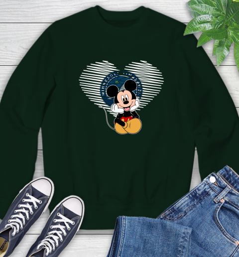 NBA Minnesota Timberwolves The Heart Mickey Mouse Disney Basketball Sweatshirt 12