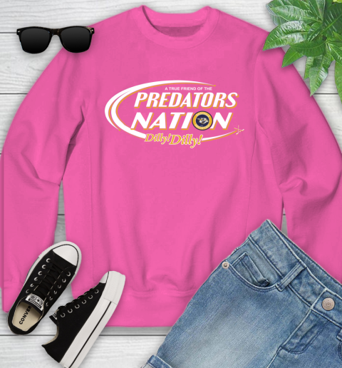 NHL A True Friend Of The Nashville Predators Dilly Dilly Hockey Sports Youth Sweatshirt 6