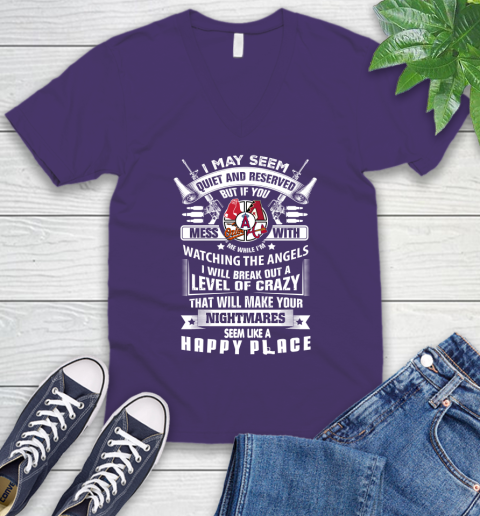 Los Angeles Angels MLB Baseball Don't Mess With Me While I'm Watching My Team Sports V-Neck T-Shirt 9