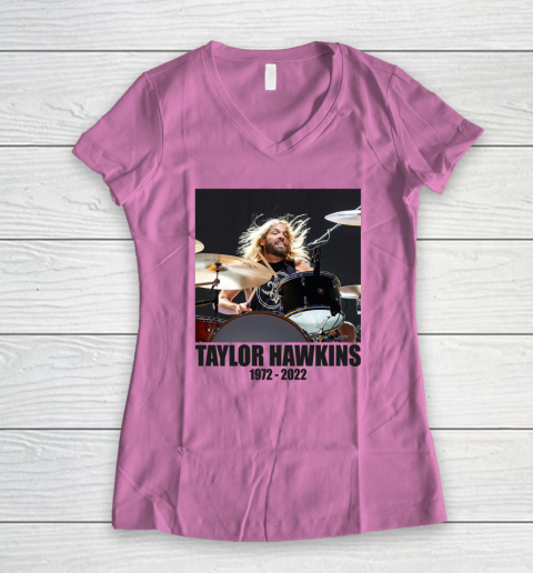 Taylor Hawkins 1972  2022 Shirt RIP Foo Fighters Drummer Women's V-Neck T-Shirt 6