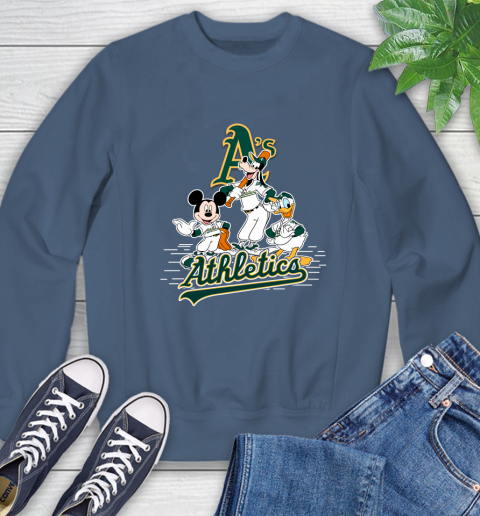 MLB Oakland Athletics Mickey Mouse Donald Duck Goofy Baseball T Shirt Sweatshirt 8