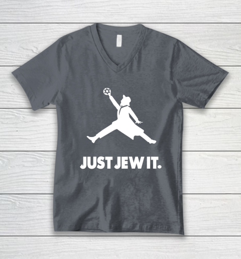 Just Jew It Jewish V-Neck T-Shirt 3