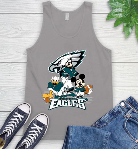 NFL Philadelphia Eagles Mickey Mouse Donald Duck Goofy Football Shirt Tank Top 3