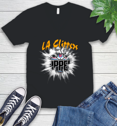 LA Clippers NBA Basketball Rip Sports V-Neck T-Shirt
