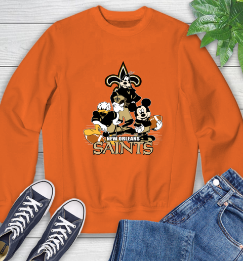 NFL New Orleans Saints Mickey Mouse Donald Duck Goofy Football Shirt Sweatshirt 3