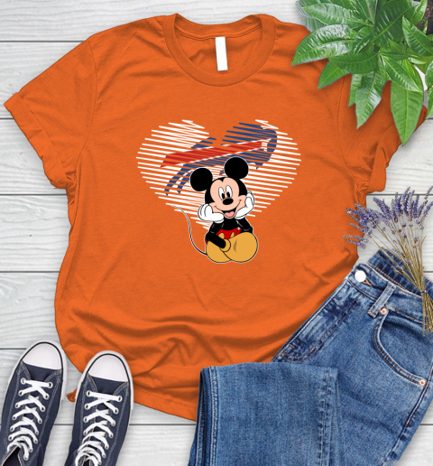 NFL Buffalo Bills The Heart Mickey Mouse Disney Football T Shirt_000 Women's T-Shirt 3