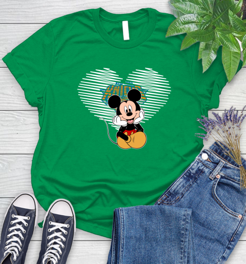 NBA New York Knicks The Heart Mickey Mouse Disney Basketball Women's T-Shirt 9