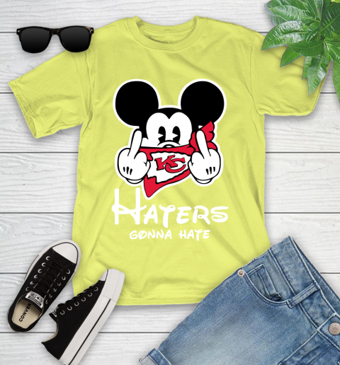 NFL Kansas City Chiefs Haters Gonna Hate Mickey Mouse Disney Football T Shirt_000 Youth T-Shirt 10