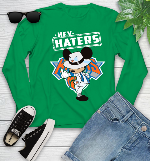 NBA Hey Haters Mickey Basketball Sports New York Knicks Youth Long Sleeve 7
