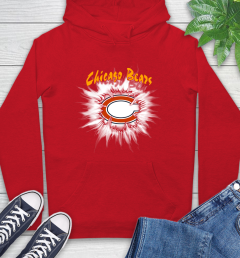 Chicago Bears NFL Football Adoring Fan Rip Sports Hoodie 10