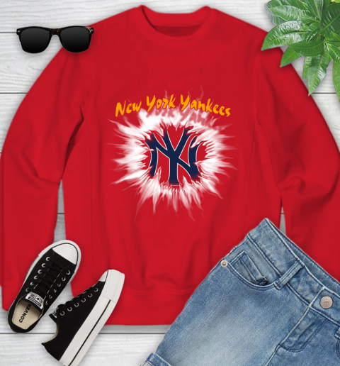 New York Yankees MLB Baseball Adoring Fan Rip Sports Youth Sweatshirt 8