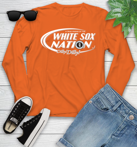 MLB A True Friend Of The Chicago White Sox Dilly Dilly Baseball Sports Youth Long Sleeve 3