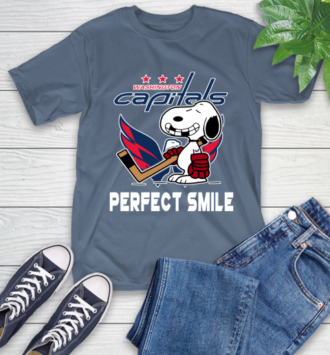 NHL Washington Capitals Snoopy Perfect Smile The Peanuts Movie Hockey T Shirt T-Shirt 8