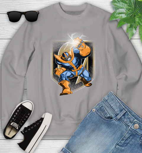 Vegas Golden Knights NHL Hockey Thanos Avengers Infinity War Marvel Youth Sweatshirt 3