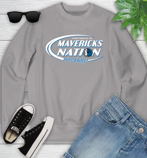 NBA A True Friend Of The Dallas Mavericks Dilly Dilly Basketball Sports Youth Sweatshirt 3