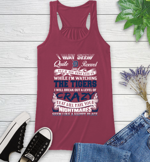 Detroit Tigers MLB Baseball Don't Mess With Me While I'm Watching My Team Racerback Tank 7