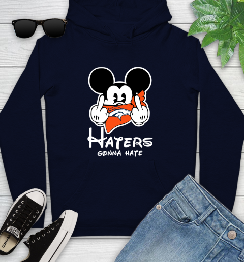 NFL Denver Broncos Haters Gonna Hate Mickey Mouse Disney Football T Shirt Youth Hoodie 3