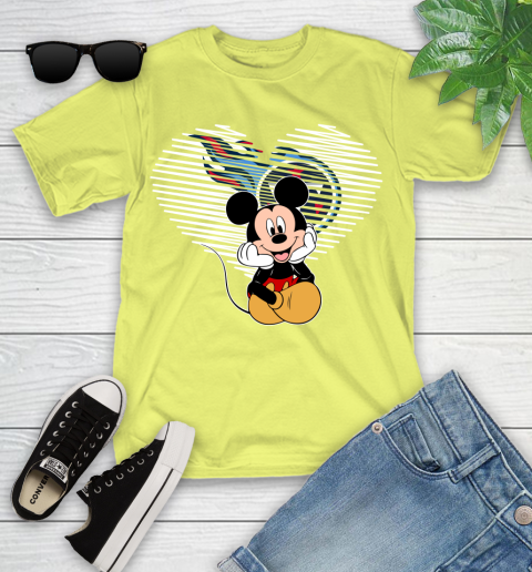 NFL Tennessee Titans The Heart Mickey Mouse Disney Football T Shirt_000 Youth T-Shirt 10