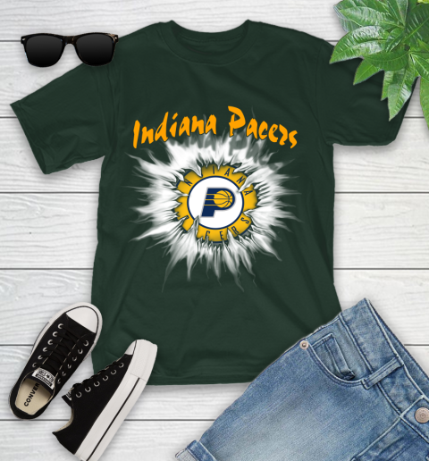 Indiana Pacers NBA Basketball Rip Sports Youth T-Shirt 5