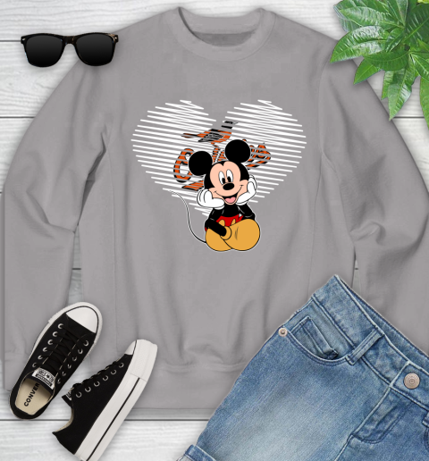 MLB Baltimore Orioles The Heart Mickey Mouse Disney Baseball T Shirt_000 Youth Sweatshirt 3