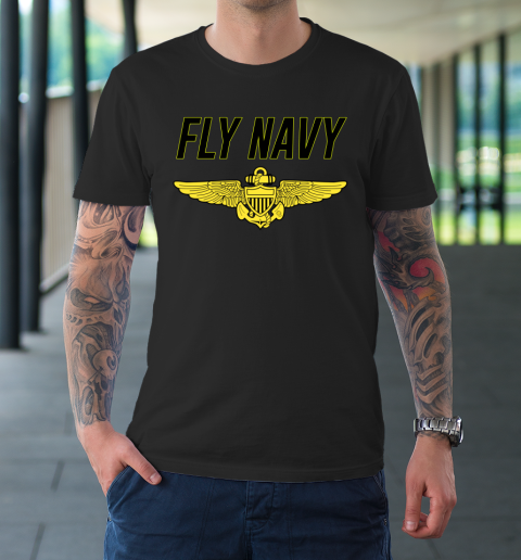 Fly Navy Shirt Pilot Wings T-Shirt 9