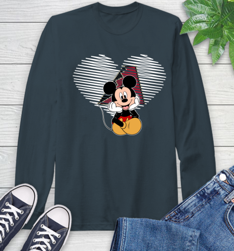 MLB Arizona Diamondbacks The Heart Mickey Mouse Disney Baseball T Shirt_000 Long Sleeve T-Shirt 9