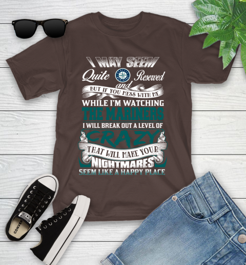 Seattle Mariners MLB Baseball Don't Mess With Me While I'm Watching My Team Youth T-Shirt 7