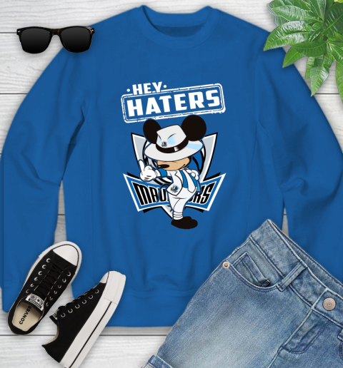NBA Hey Haters Mickey Basketball Sports Dallas Mavericks Youth Sweatshirt 7