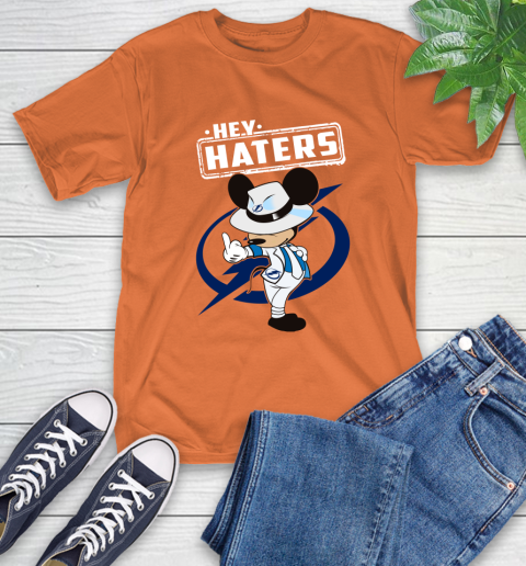 NHL Hey Haters Mickey Hockey Sports Tampa Bay Lightning T-Shirt 4