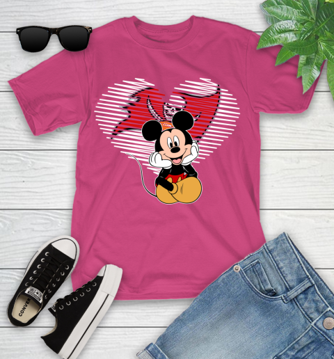 NFL Tampa Bay Buccaneers The Heart Mickey Mouse Disney Football T Shirt_000 Youth T-Shirt 11