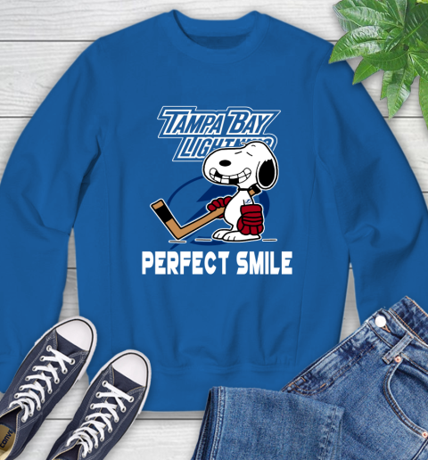 NHL Tampa Bay Lightning Snoopy Perfect Smile The Peanuts Movie Hockey T Shirt Sweatshirt 9