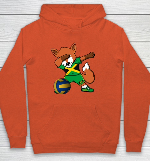 Dabbing Fox Jamaica Volleyball Fans Jersey Jamaican Hoodie 5